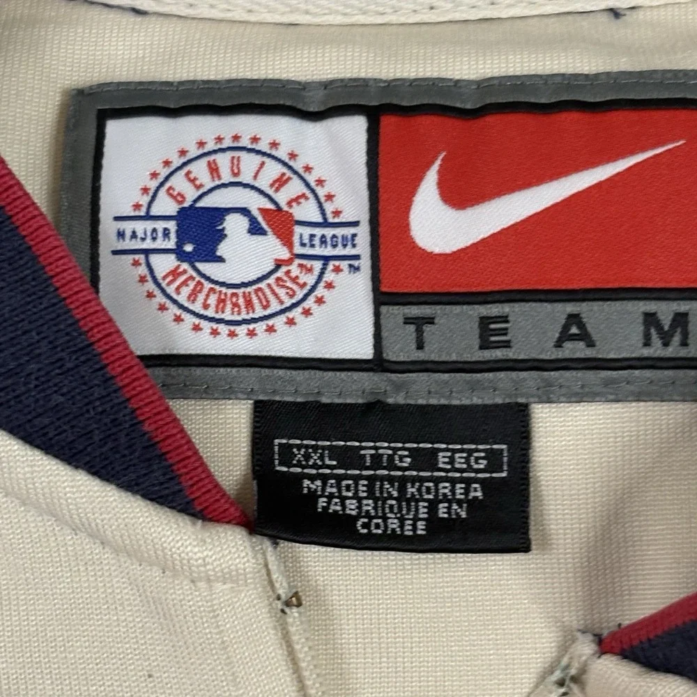 Nike Boston Red Sox 1/4 Zip Warm Up Shirt XXL MLB Authentic Cream Baseball